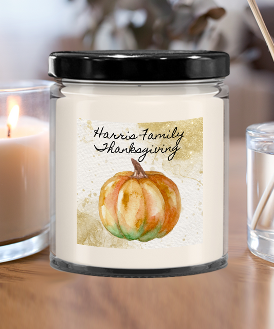 Personalized Thanksgiving Gift, Thanksgiving Candle