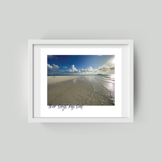 Then sings my soul wall art, Beach scene picture, Downloadable art