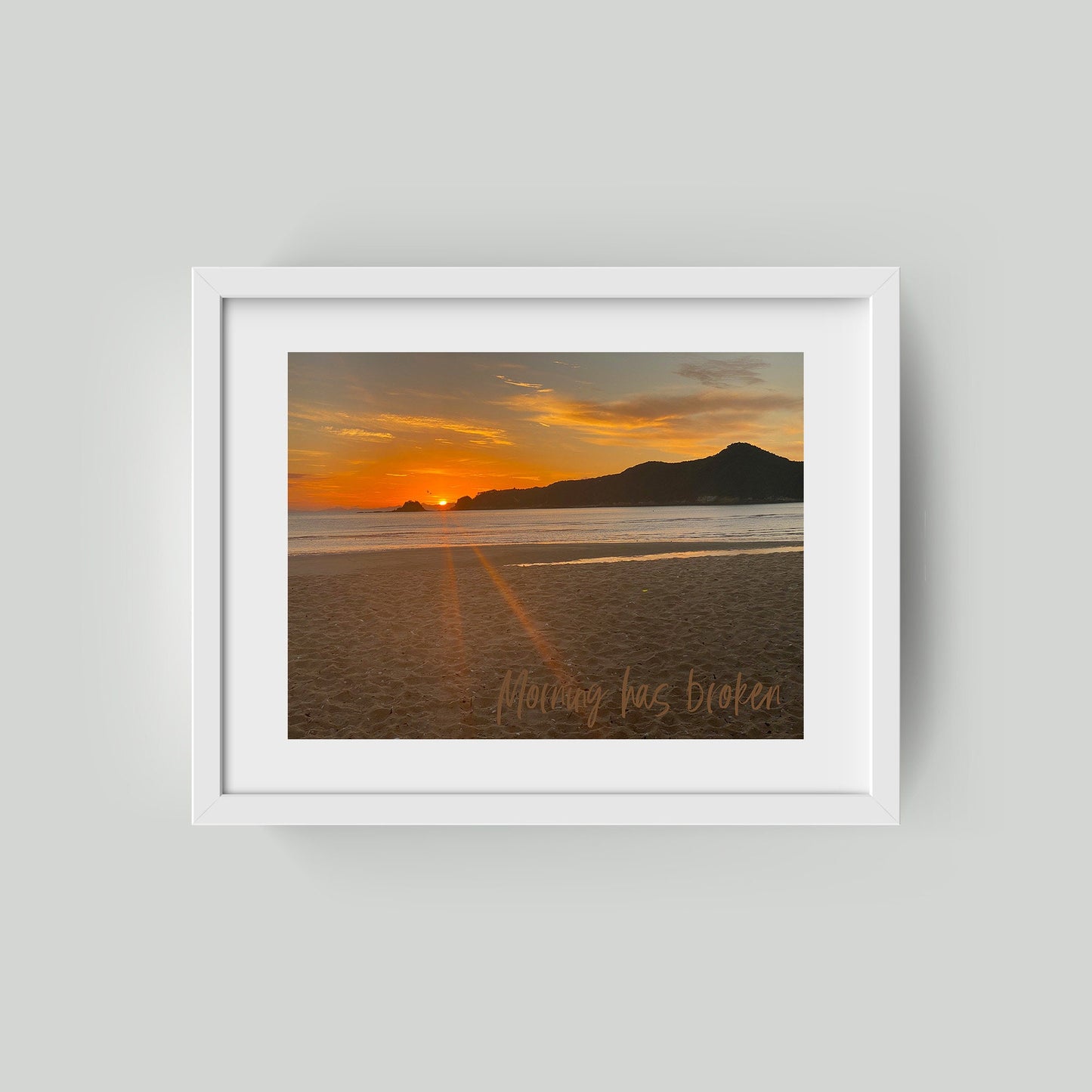 Morning has broken, Wall art, Beach scene, Sunrise, Downloadable wall art