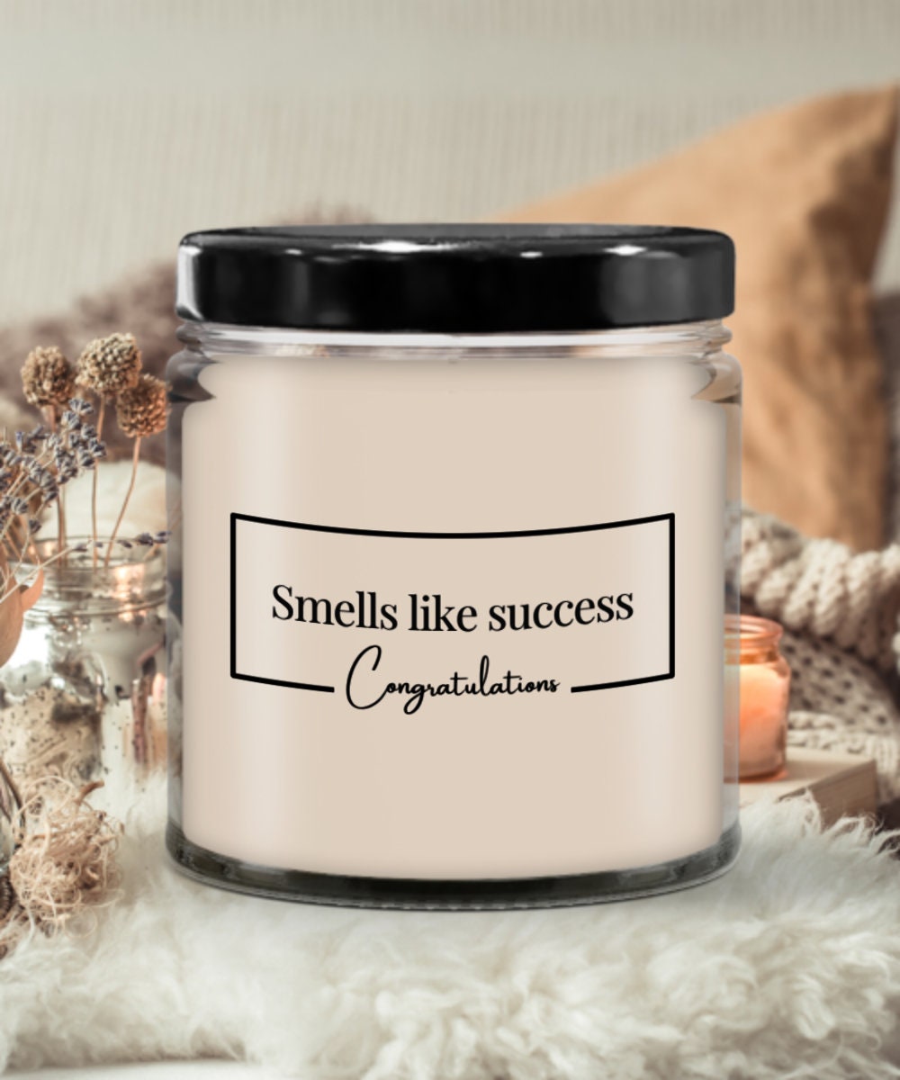 Promotion gift for women, Job promotion gift, Smells like success, Success candle, Winner gift, Award candle, Promotion candle