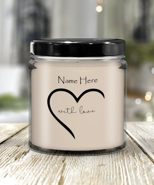 Personalized candle, with love candle, girlfriend candle, girlfriend gift, mom gift, mom candle, sister candle