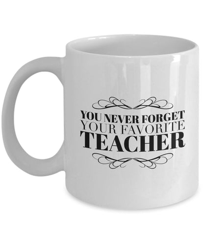 Favorite teacher coffee mug, Teacher retirement gift, Coffee mug for teacher, Small teacher gift, Retired teacher gift