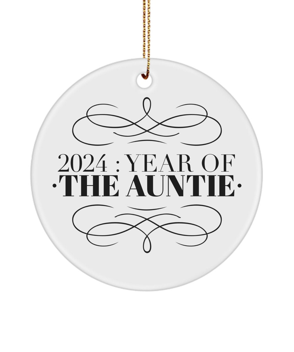 New aunt ornament, Aunt gift, Auntie gift, Baby announcement, New auntie ornament