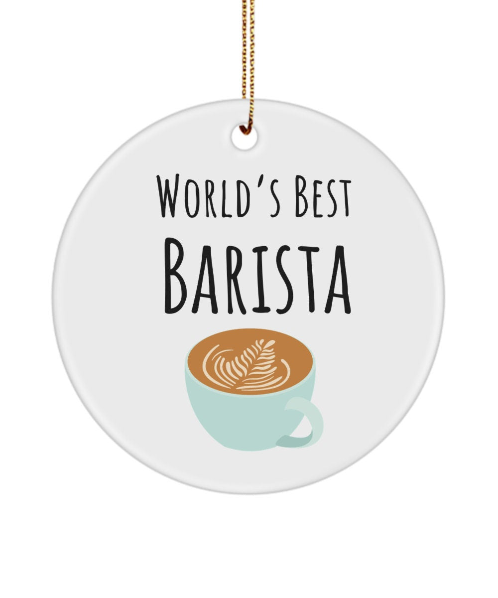 Barista gift, Best barista, Barista ornament, Cafe worker gift