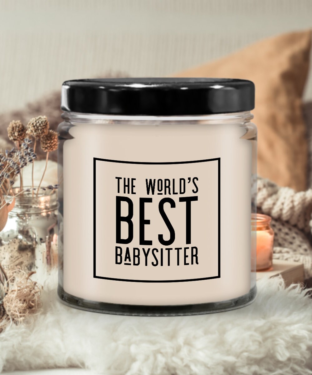 Babysitter gifts appreciation from child, Best babysitter, Babysitter candle, Thank you gift for babysitter, Babysitter gift