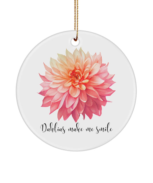 Dahlia gift, Dahlia ornament, Dahlia lover, Flower ornament, Gift for gardener