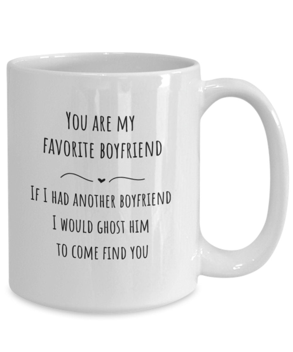 Boyfriend mug, Boyfriend gift, Funny boyfriend mug, Ghost mug, Things to get your boyfriend on his birthday