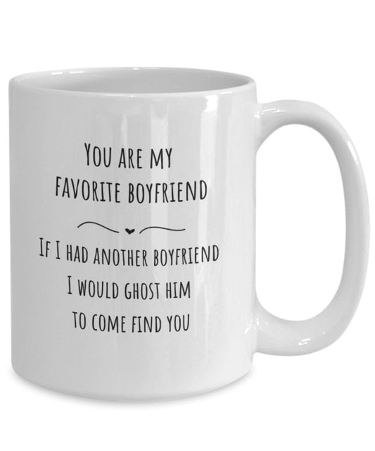 Boyfriend mug, Boyfriend gift, Funny boyfriend mug, Ghost mug, Things to get your boyfriend on his birthday