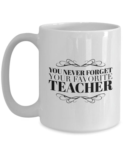 Favorite teacher coffee mug, Teacher retirement gift, Coffee mug for teacher, Small teacher gift, Retired teacher gift