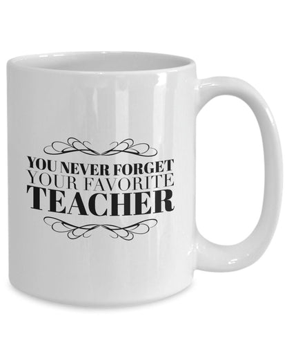 Favorite teacher coffee mug, Teacher retirement gift, Coffee mug for teacher, Small teacher gift, Retired teacher gift