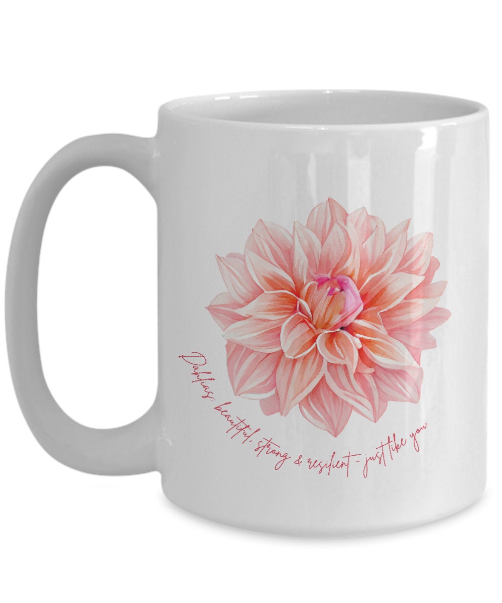 Dahlia gift, Gift for gardener, Dahlia coffee mug, Dahlia lover, Flower coffee mug, Gift for friend