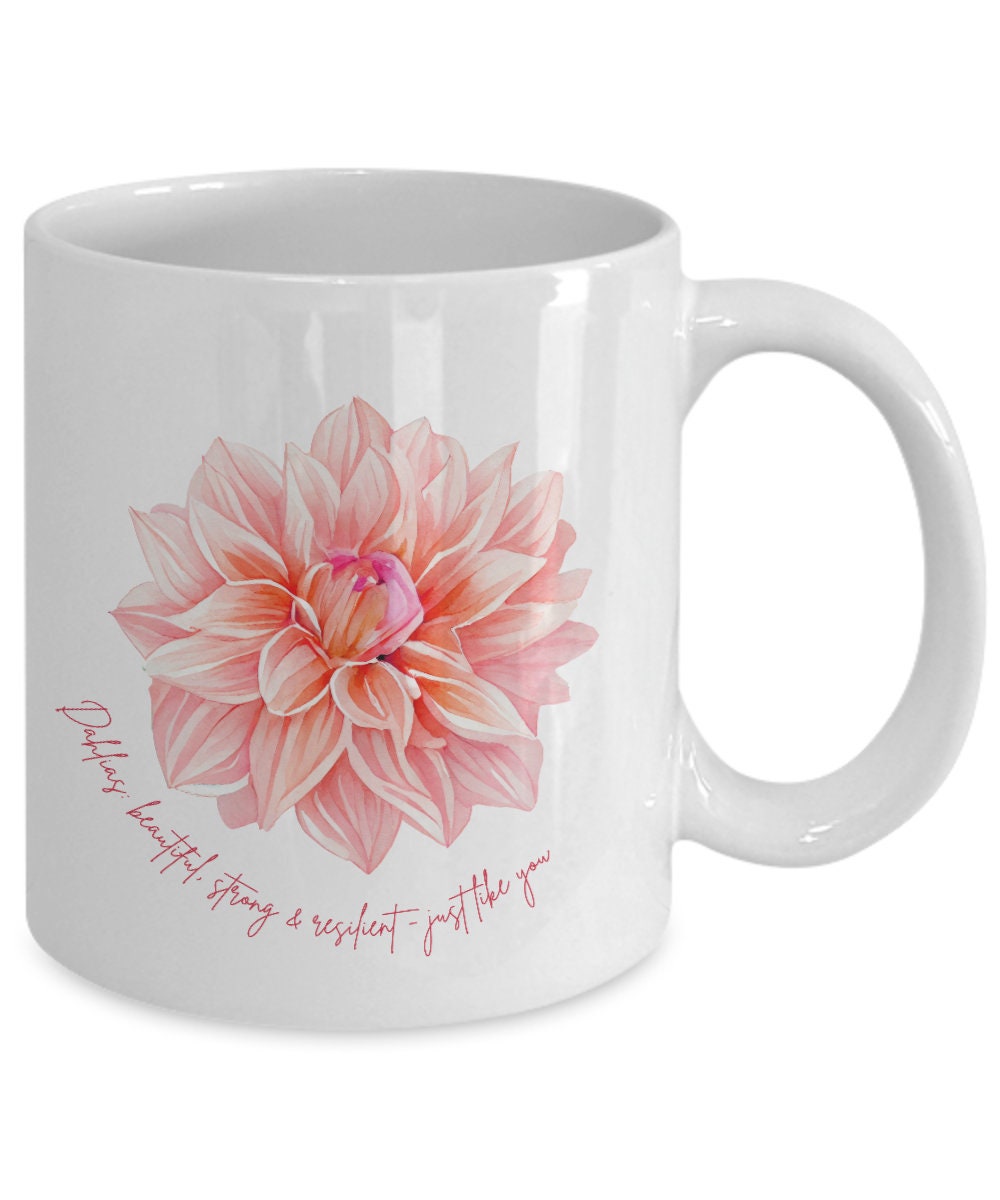 Dahlia gift, Gift for gardener, Dahlia coffee mug, Dahlia lover, Flower coffee mug, Gift for friend