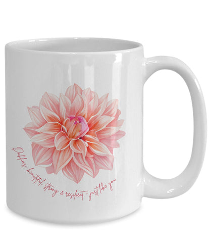 Dahlia gift, Gift for gardener, Dahlia coffee mug, Dahlia lover, Flower coffee mug, Gift for friend