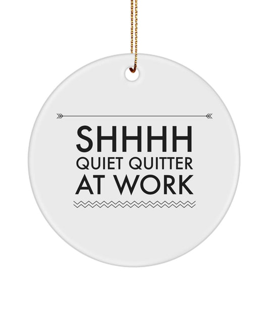 Quiet quitter ornament, Coworker gift, Teen gift, Office ornament, Secret Santa gift