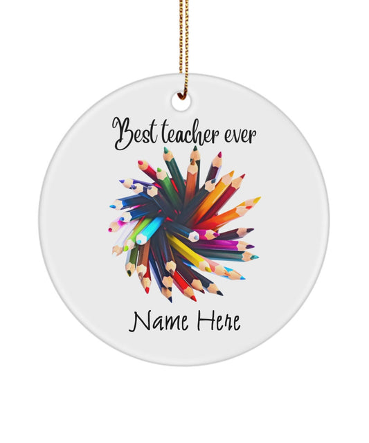 Personalized teacher ornament, Best teacher gift idea, Best teacher ornament, Best teacher ever