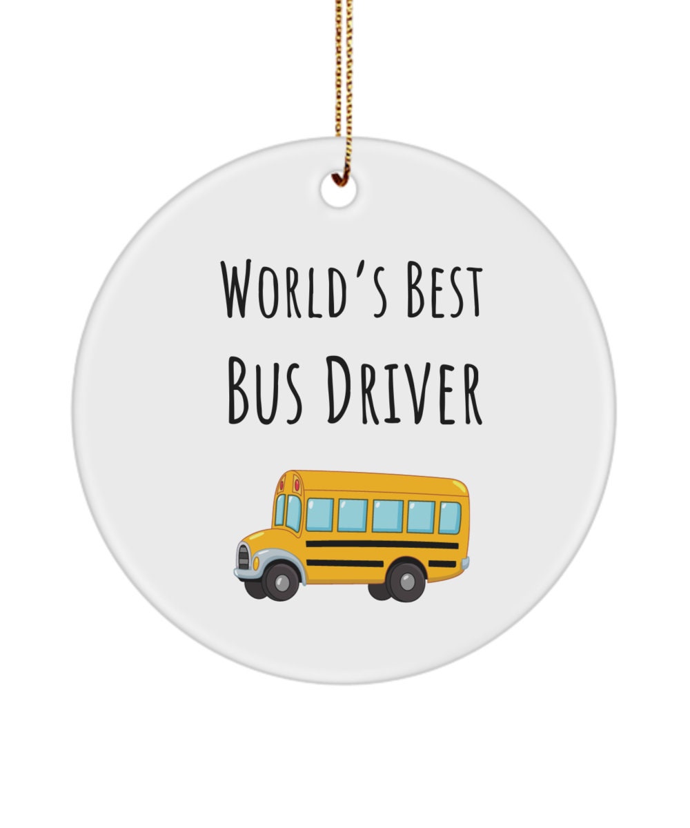 Bus driver gift, Best driver ornament, Bus driver thank you, Best bus driver, School bus driver ornament