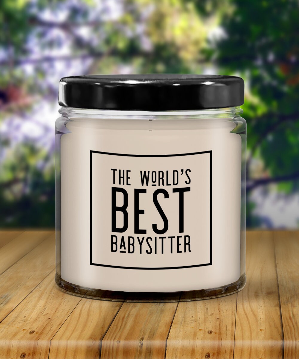 Babysitter gifts appreciation from child, Best babysitter, Babysitter candle, Thank you gift for babysitter, Babysitter gift