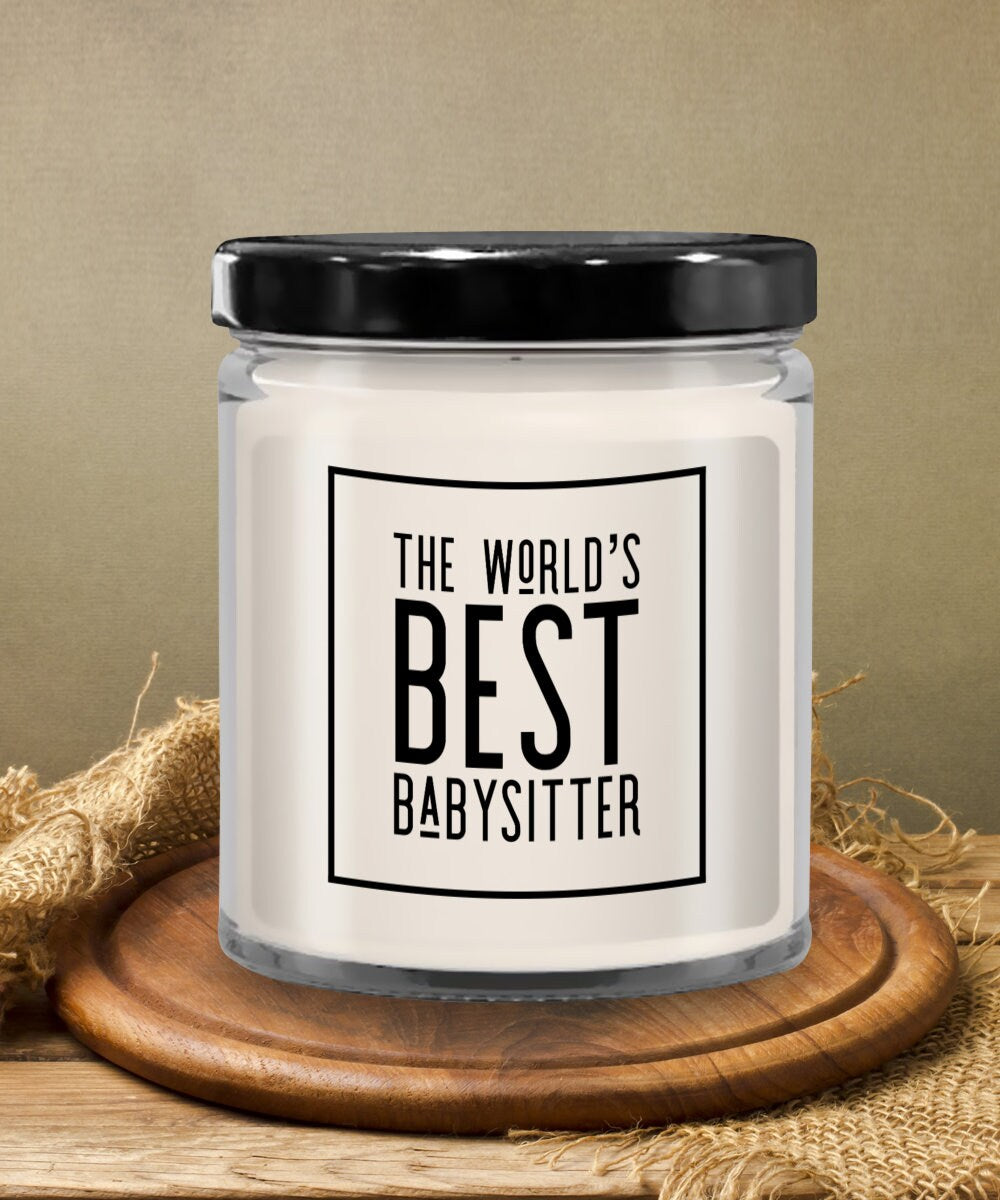 Babysitter gifts appreciation from child, Best babysitter, Babysitter candle, Thank you gift for babysitter, Babysitter gift