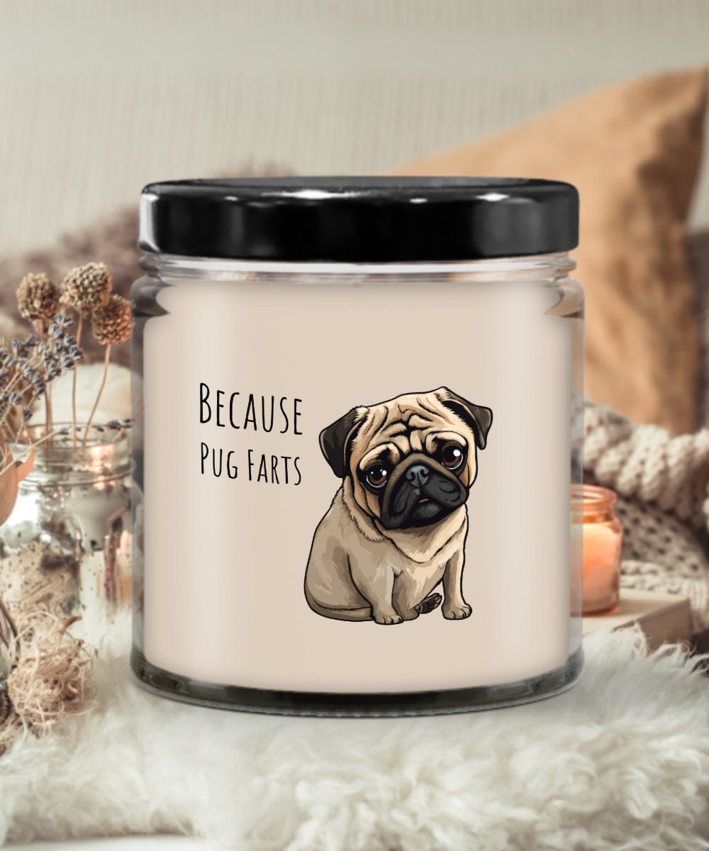 Pug candle, Pug farts, Pug gifts, Pug mom, Pug actually, Funny pug gift, Pug goals, Pug things, Puglie pug, Pug dog, Quirky Candles