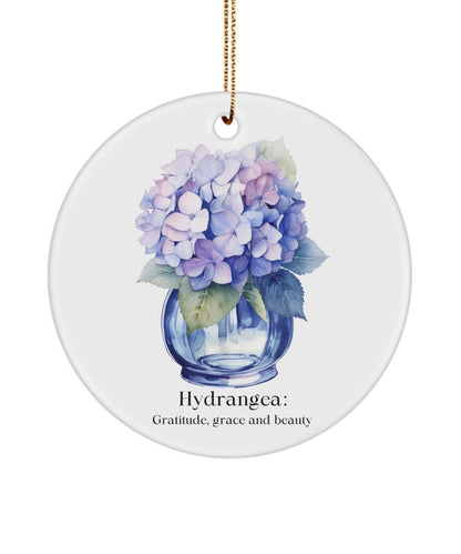 Blue hydrangea, Hydrangea ornament, Gift for gardener, Gift for mom, Hydrangea meaning, Gratitude gift, Hydrangea gift