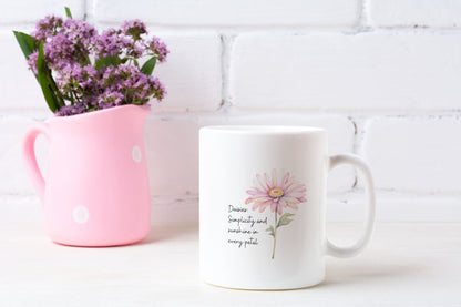 Daisies coffee mug, Daisy mug, Flower coffee mug, Gift for gardener