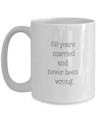 59 years married, 59th wedding anniversary gift, 59th anniversary mug