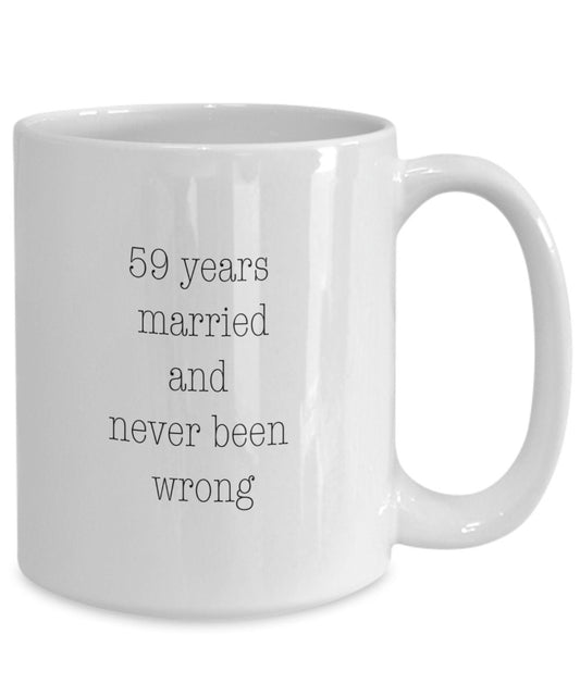 59 years married, 59th wedding anniversary gift, 59th anniversary mug