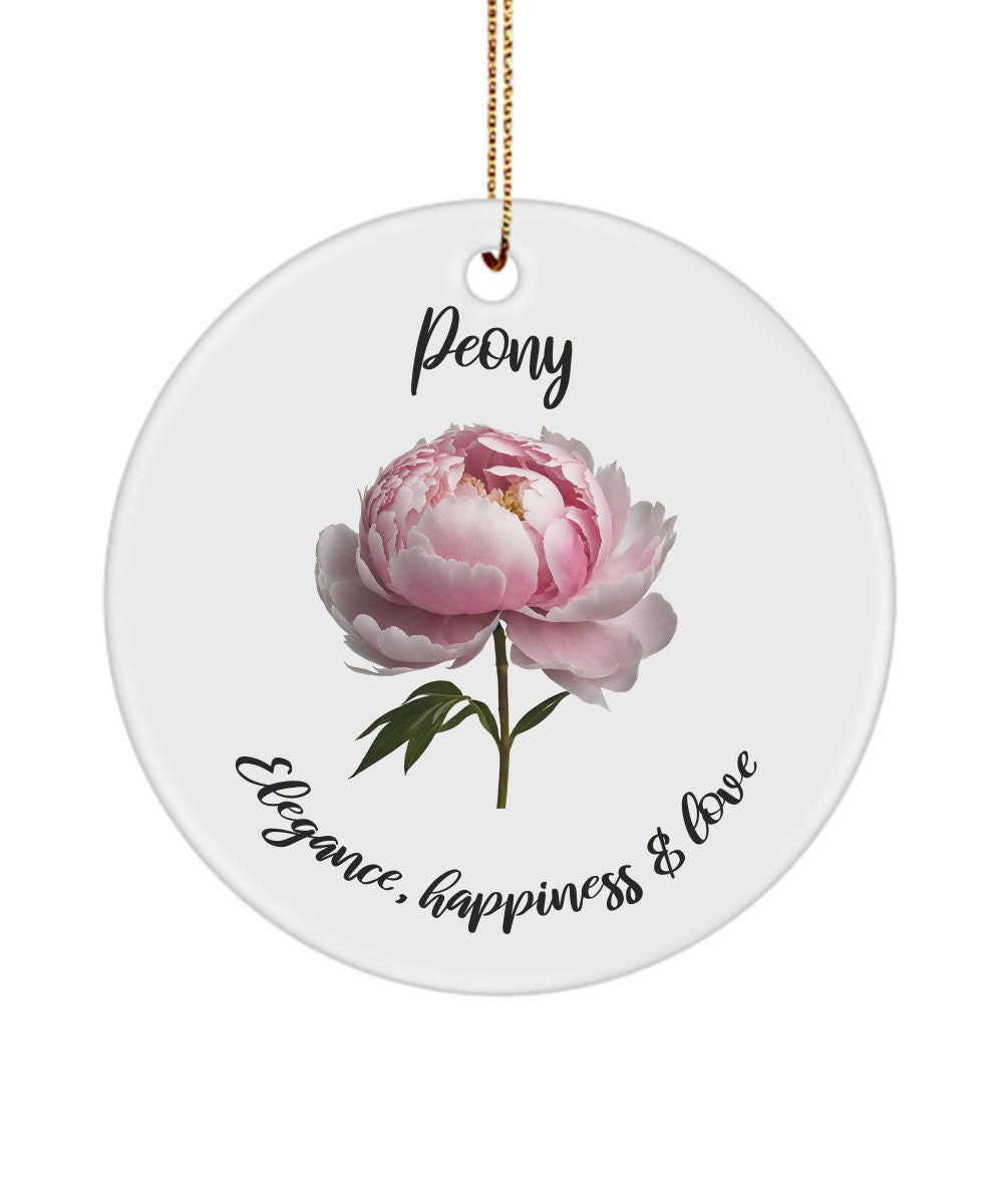 Peony, Peony ornament, Peony gift, Gift for gardener, Gift for florist, Gift for mom, Gift for female friend, Gift for neighbor