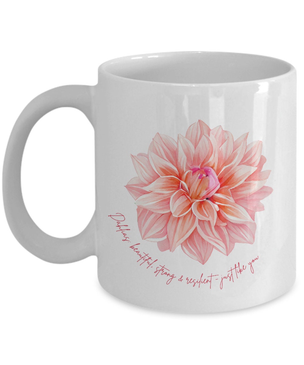 Dahlia gift, Gift for gardener, Dahlia coffee mug, Dahlia lover, Flower coffee mug, Gift for friend