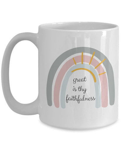 Great is thy faithfulness, Christian coffee mug, Gift for christian, Hymn mug