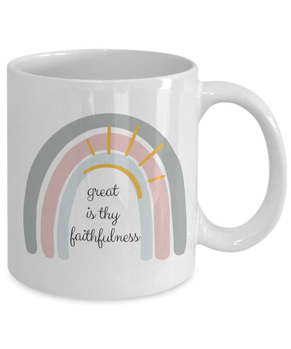 Great is thy faithfulness, Christian coffee mug, Gift for christian, Hymn mug