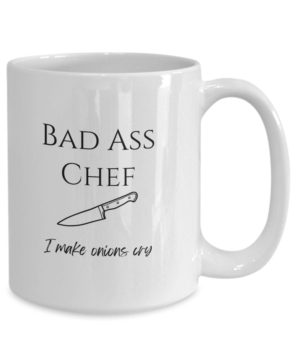 Bad Ass chef, Chef gifts, Funny Chef gift, Chef mugs, Yes chef, Chef gift, Gag gift for chef