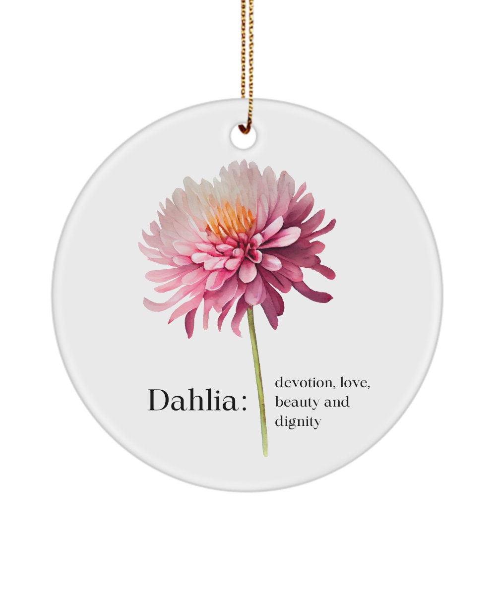 Dahlia ornament, Dahlia gift, Dahlia art, Gift for gardener, Gift for flower lover, Flower ornament, Grandma gift, Gift for aunt, Mom gift