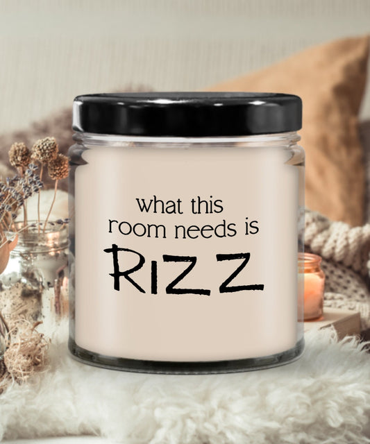 Rizz candle, Rizz gift, Funny gift for friend, Sister gift, Gift for actress, Dancer Gift, Actor gift, Singer gift, Rizz, Quirky Candles