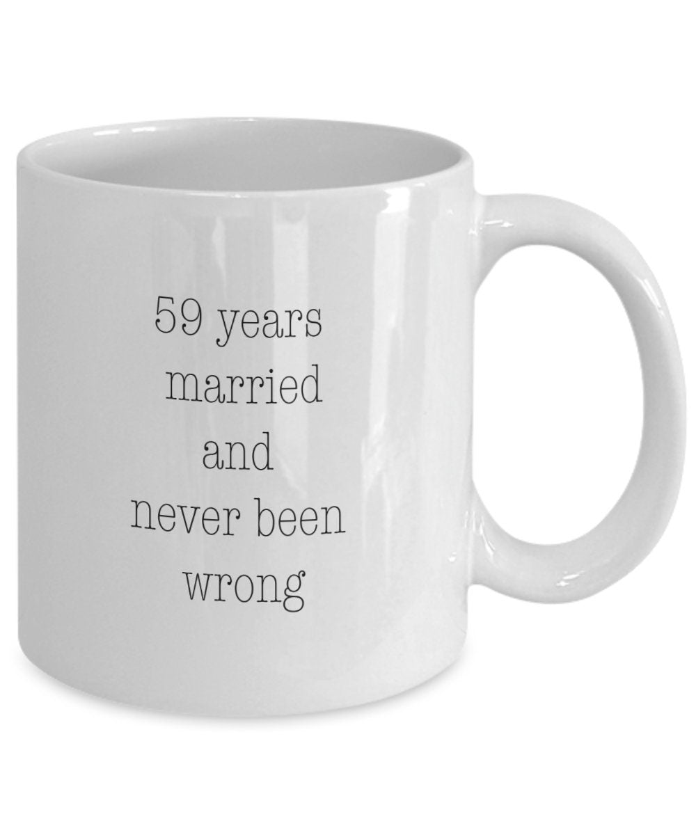 59 years married, 59th wedding anniversary gift, 59th anniversary mug