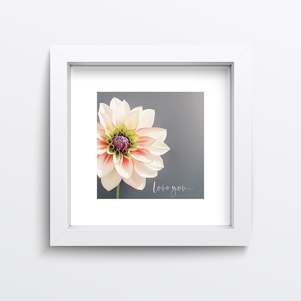 Printable Dahlia Picture, Wall Art Dahlia Gift  Dear Dahlia Darling Dahlias  Gift for Gardener Downloadable Dahlia Wall Art