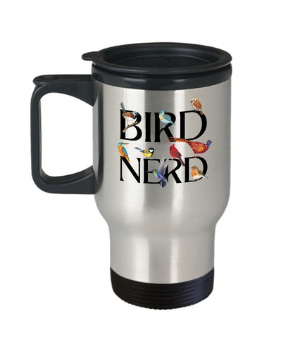 Bird Nerd, Bird Nerd Travel Mug, Bird Watching Travel Mug, Bird Lover Gift, Funny Bird Watcher Mug, Gift for Bird Lover