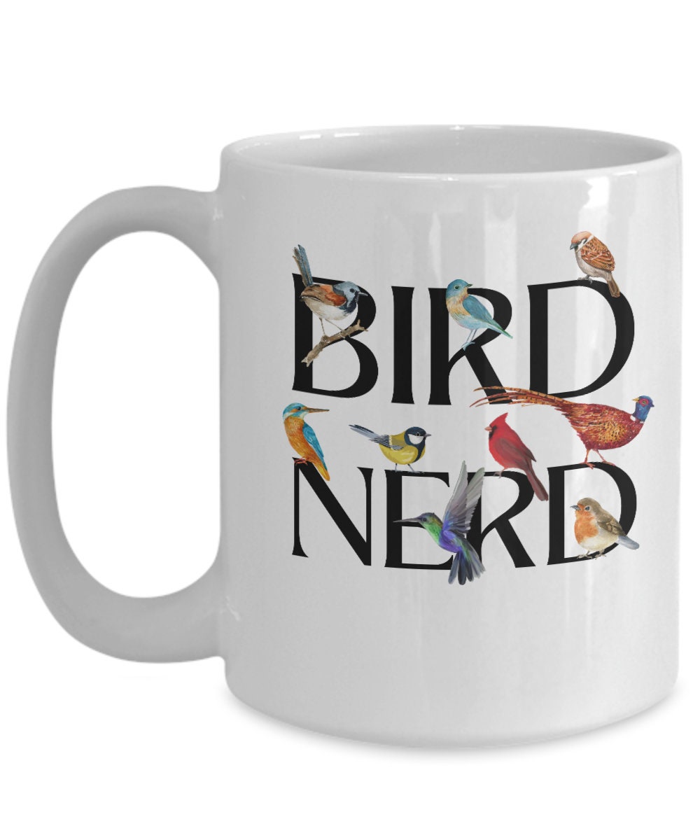 Bird Nerd, Bird Nerd Coffee Mug, Bird Watching Mug, Bird Lover Gift, Funny Bird Watcher Mug, Gift for Bird Lover, Twitcher Gift