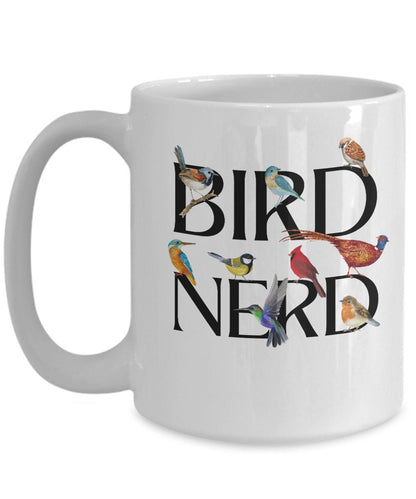 Bird Nerd, Bird Nerd Coffee Mug, Bird Watching Mug, Bird Lover Gift, Funny Bird Watcher Mug, Gift for Bird Lover, Twitcher Gift