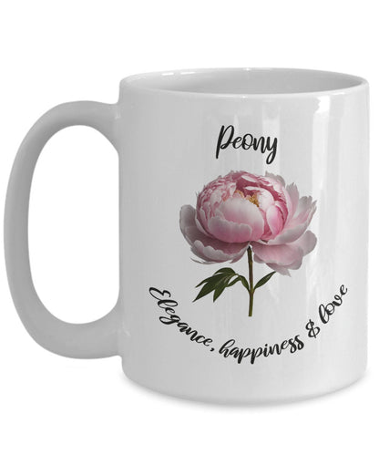 Peony, Peony coffee mug, Peony gift, Gift for gardener, Gift for mom, Gift for female friend