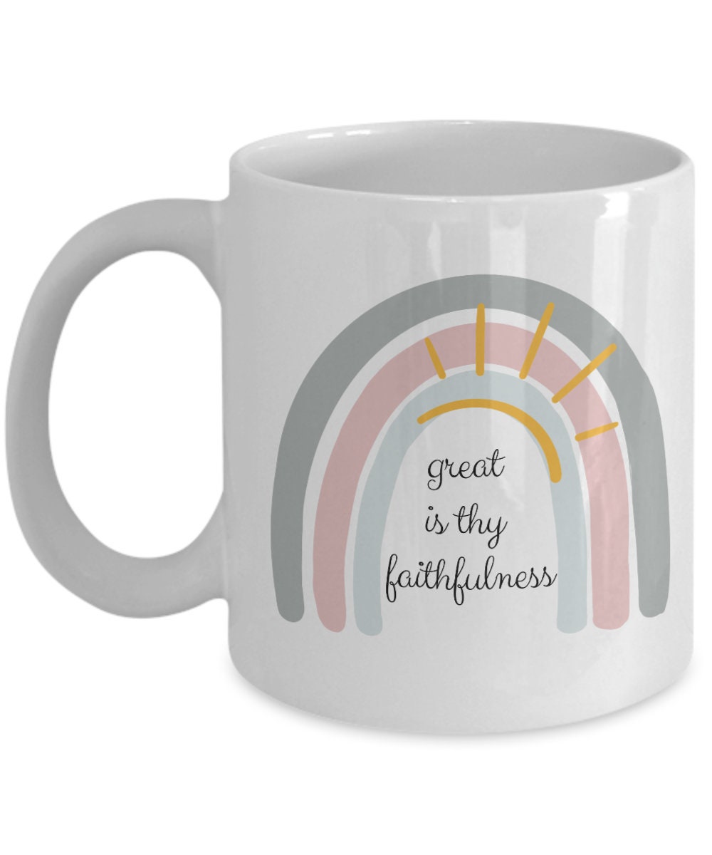 Great is thy faithfulness, Christian coffee mug, Gift for christian, Hymn mug