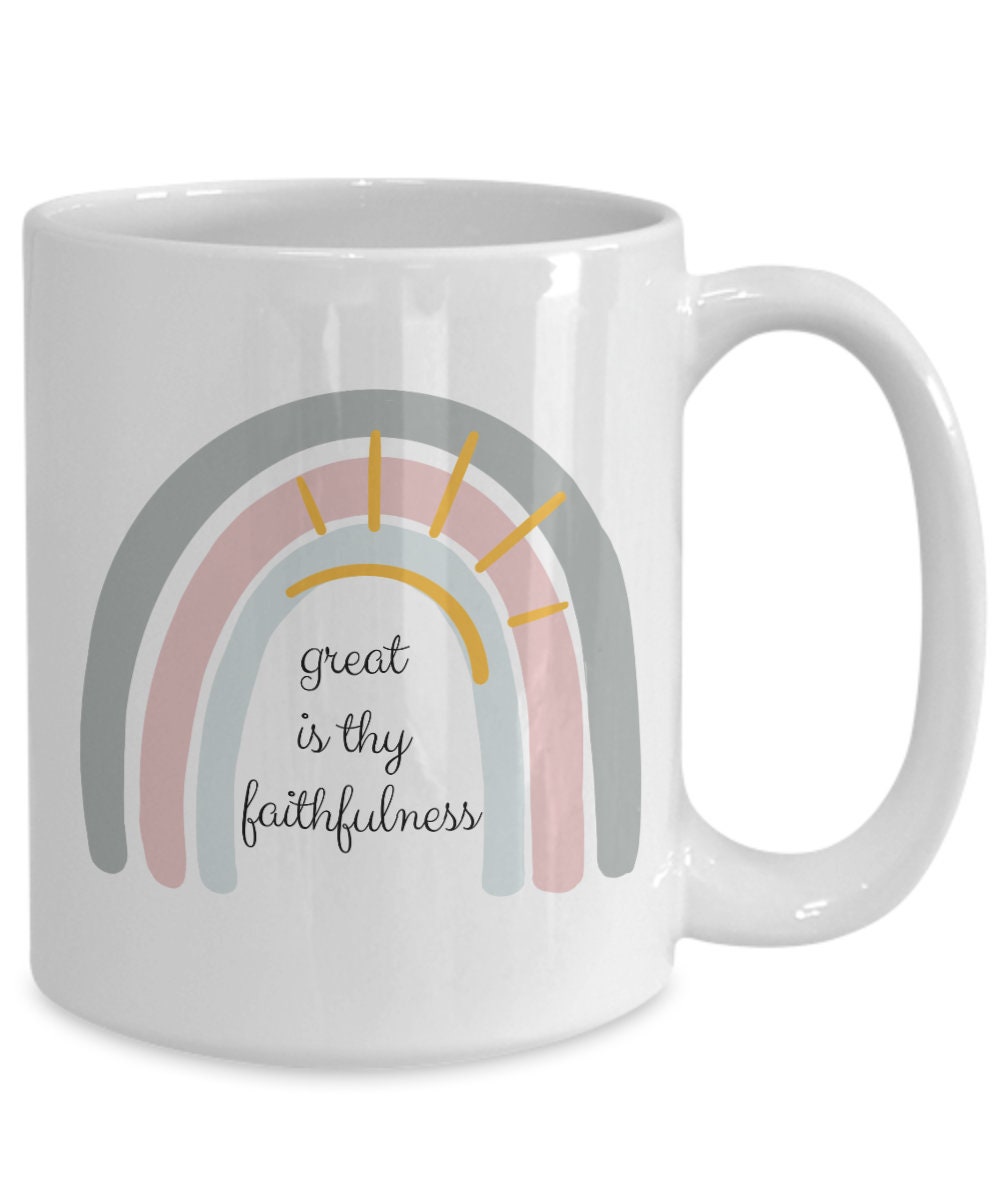 Great is thy faithfulness, Christian coffee mug, Gift for christian, Hymn mug