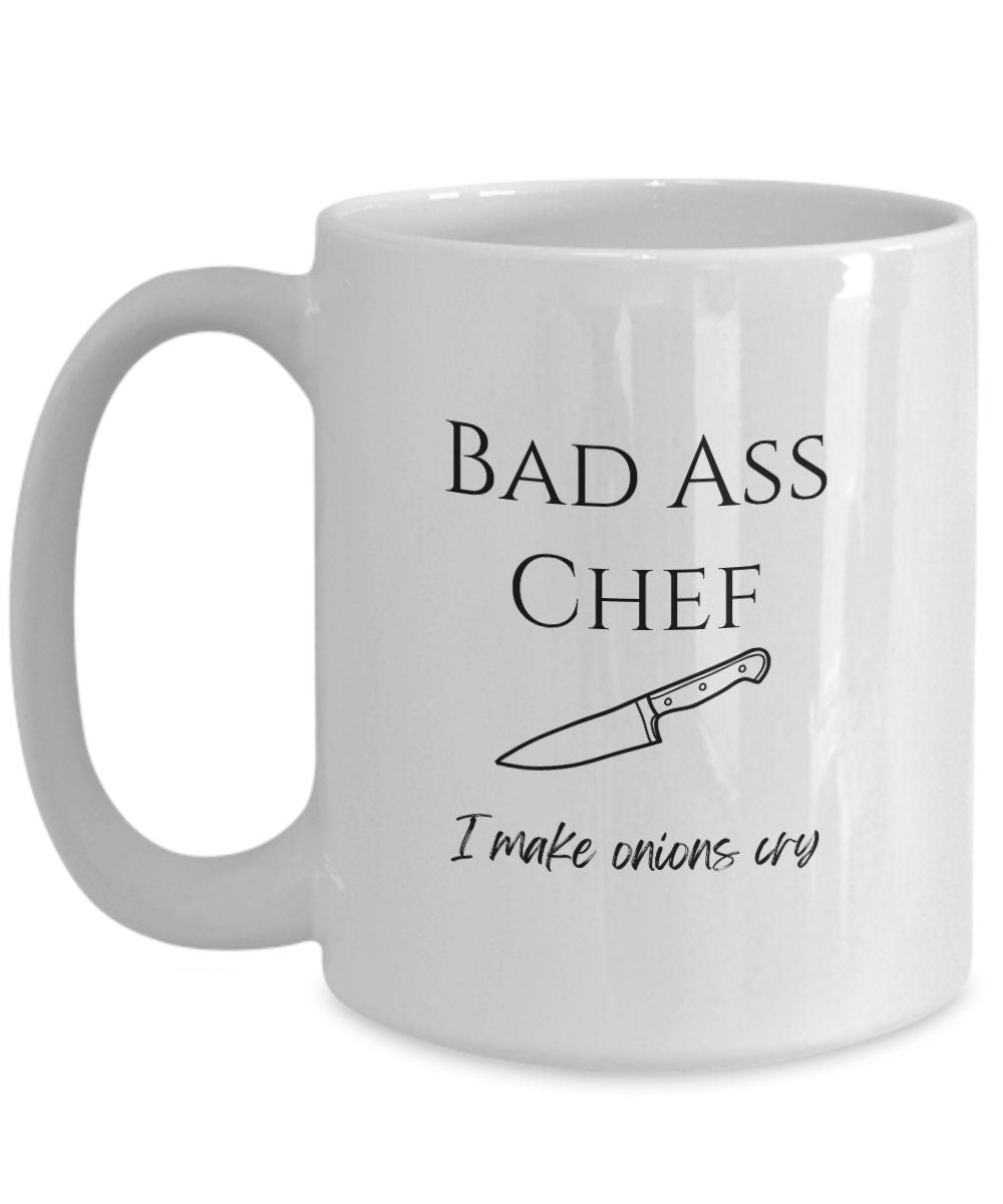 Bad Ass chef, Chef gifts, Funny Chef gift, Chef mugs, Yes chef, Chef gift, Gag gift for chef