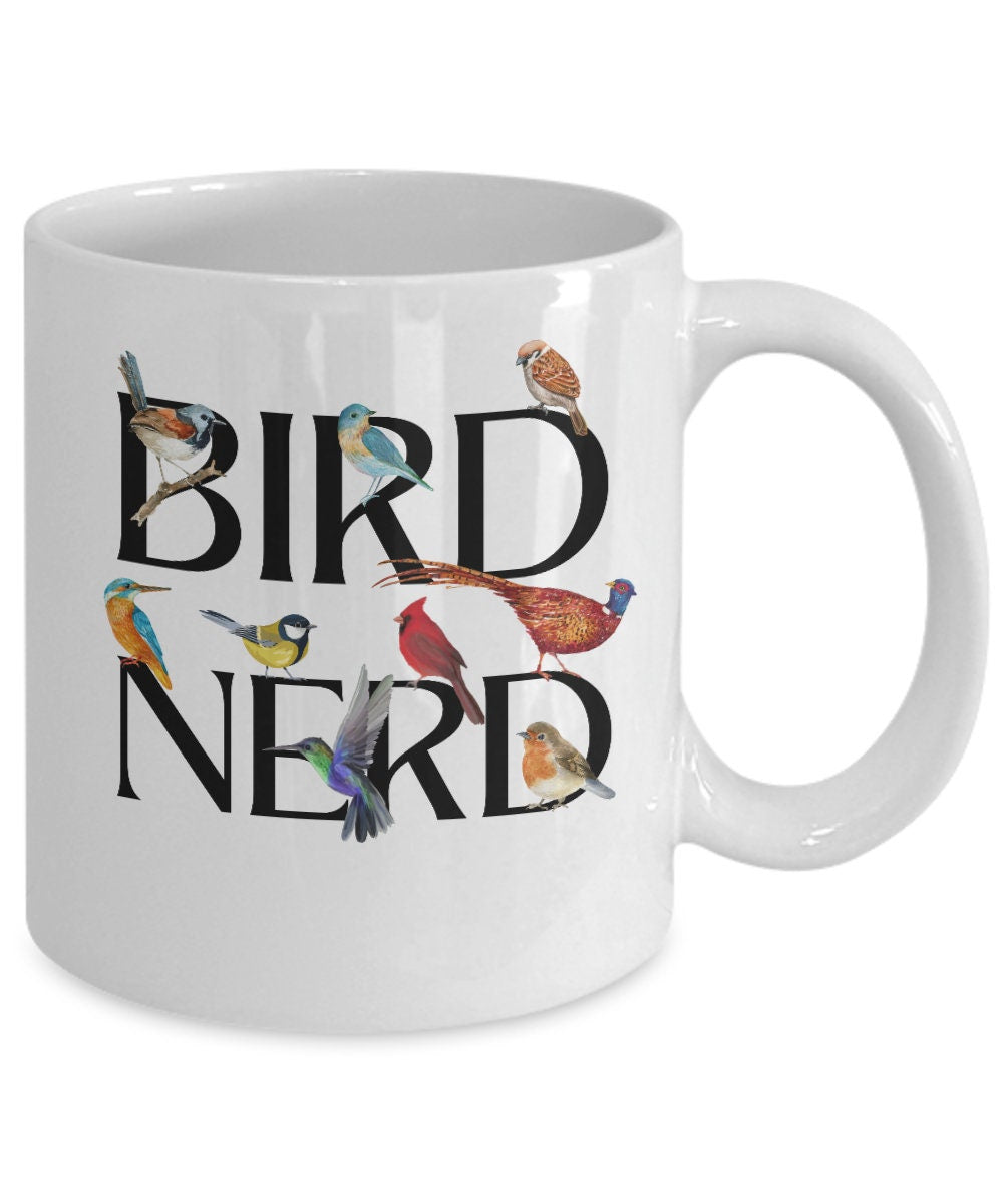 Bird Nerd, Bird Nerd Coffee Mug, Bird Watching Mug, Bird Lover Gift, Funny Bird Watcher Mug, Gift for Bird Lover, Twitcher Gift