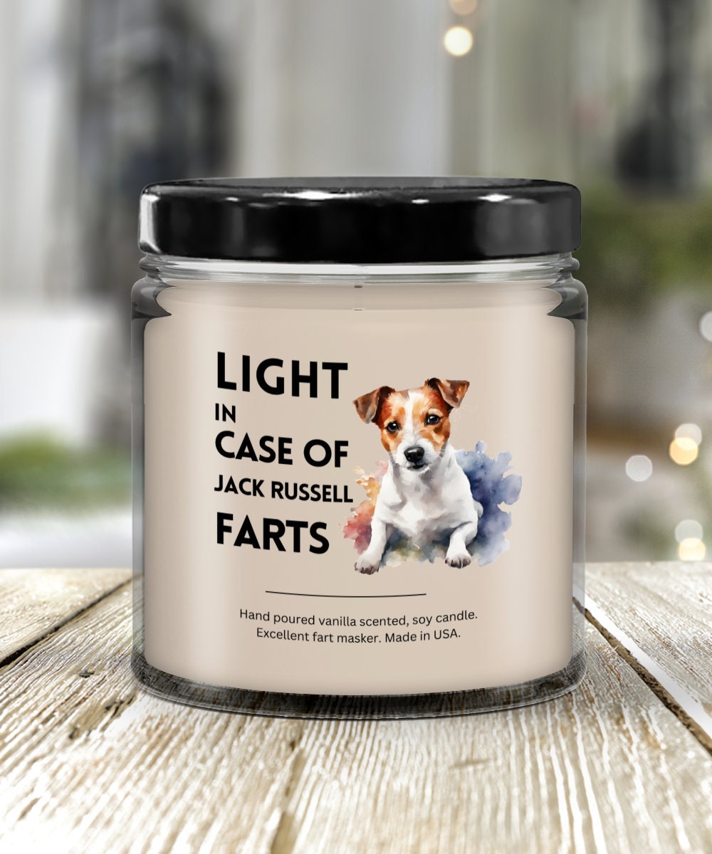 Jack Russell Terrier Gift, Terrier Candle, Jack Russell Mom, Jack Russell Dog Dad, Jack Russell Farts, Jack Russell Candle, Quirky Candles