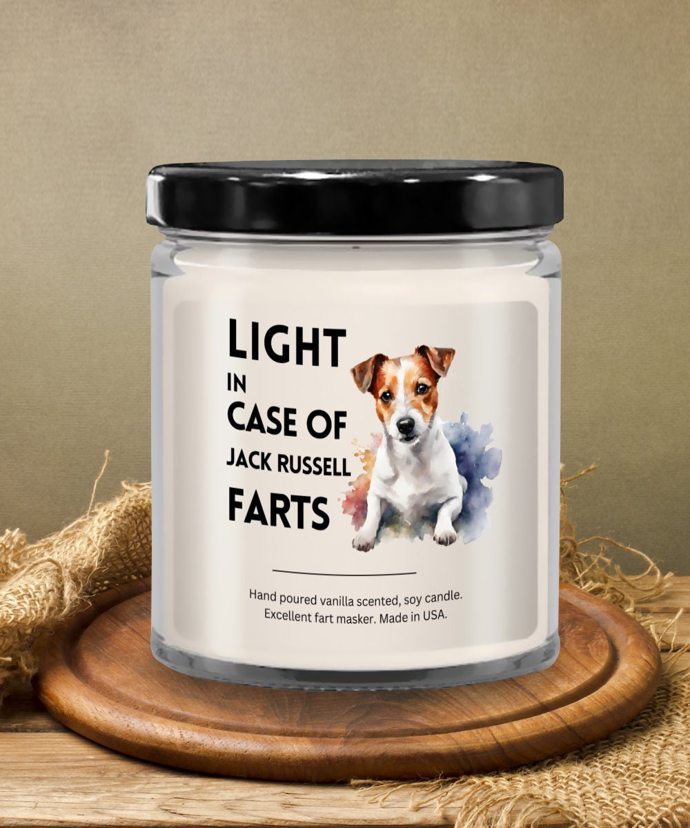 Jack Russell Terrier Gift, Terrier Candle, Jack Russell Mom, Jack Russell Dog Dad, Jack Russell Farts, Jack Russell Candle, Quirky Candles