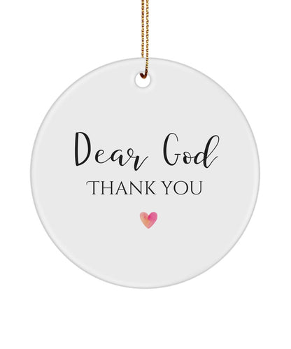 Dear God Thank You Ornament, Thank You God Gift, Christian Gift, Gratefulness, Gratitude Gift, Thankful Gift, Religious Gift