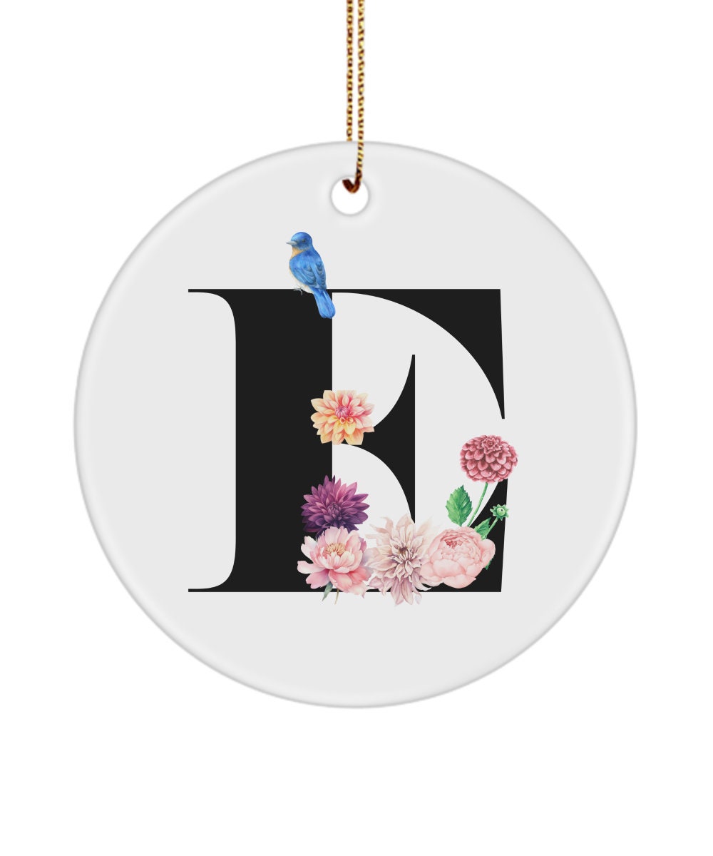 E Monogram Gift, Initial E, E Letter Gift, E Alphabet Gift, E Ornament, E