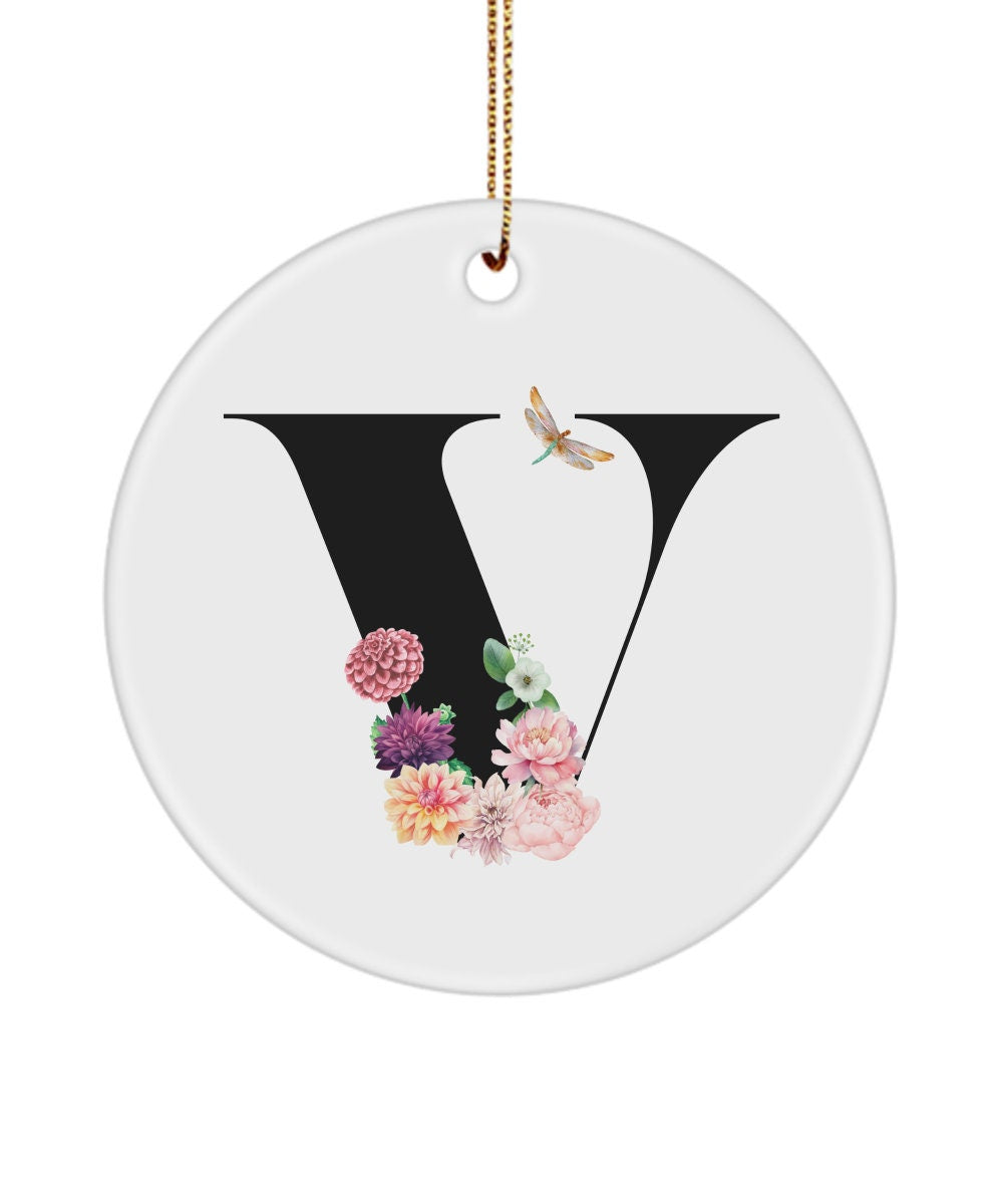 V Monogram Gift, Initial V, V Letter Gift, V Alphabet Gift, V Ornament, V, Gift for Her, Cute Gift