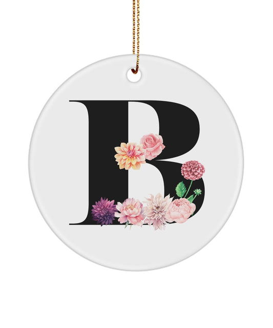 Letter B Ornament, Monogram B Gift, Alphabet B Gift